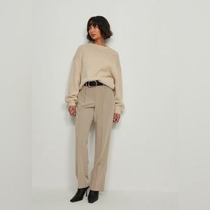 NWT’S NA-KD Beige round neck sweater